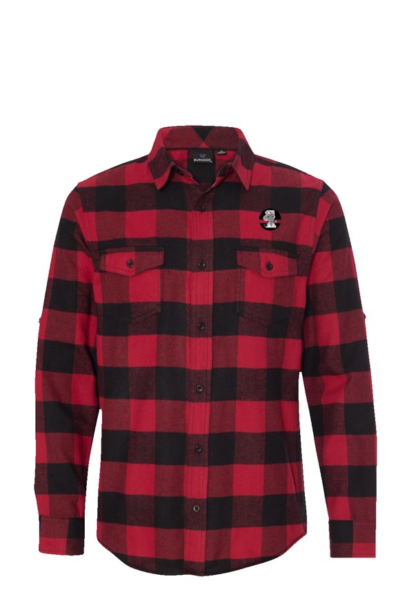 Long Sleeve Flannel Red And Black SAPLNG Circle Icon