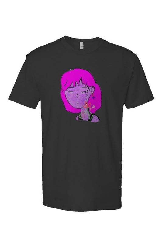 Heather Short Sleeve T shirt Purple Crying Girl SA