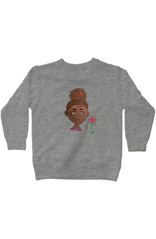 kids fleece sweatshirt Side eye girl