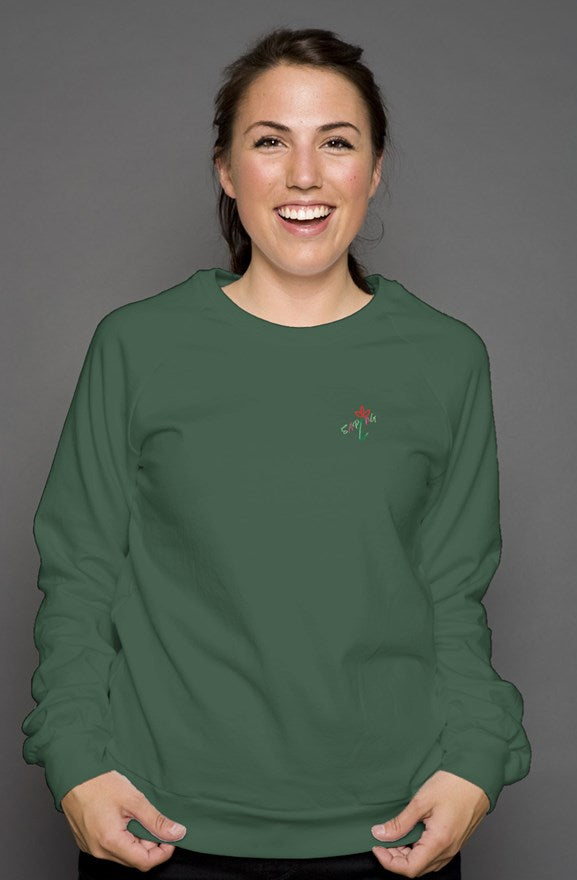 unisex crew neck sweatshirt SAPLNG Circle Icon (Back)
