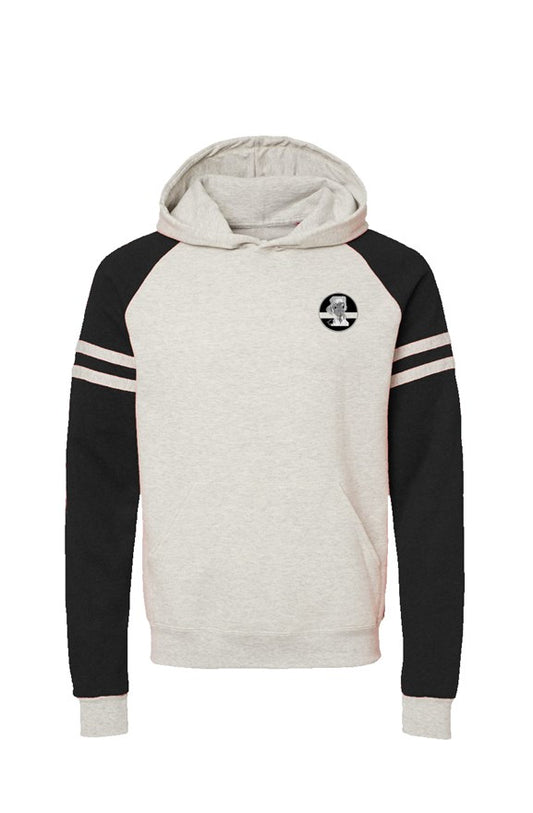 Varsity Colorblocked Raglan Hoodie SAPLNG Circle Icon