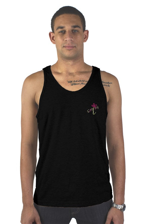 gildan mens tank top SAPLNG Script and Circle Logo