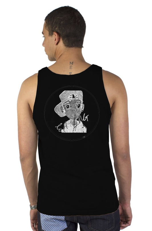 gildan mens tank top SAPLNG Script and Circle Logo