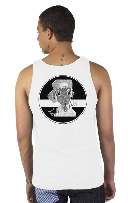 gildan mens tank top SAPLNG Script and Circle Logo