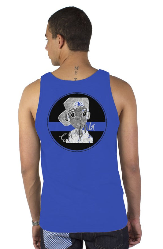 gildan mens tank top SAPLNG Script and Circle Logo